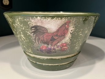 Country Style Rooster Serving Bowl