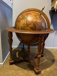 Vintage Solid Wood World Globe
