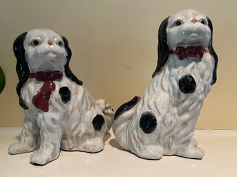 Porcelain Dog Figurines - 2 Piece Lot