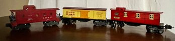 Set Of 3 Lionel Train Cars 2257, 2682, And Baby Ruth