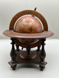 Vintage Desk Zodiac World Globe On Stand