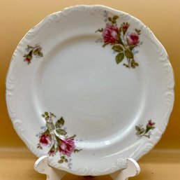 L & M Bone Fine China Made In Japan Pompadour Rose Plates  Set Of 6