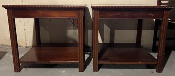 Lane Styled Wooden End Tables - 2 Pieces