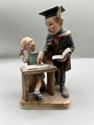 Norleans Japan Teacher And Student Bisque Figurine