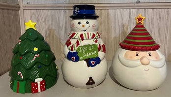 Assorted Holiday Cookie Jars - 6 Pieces