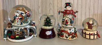 Holiday Christmas Snow Globes - 4 Pieces