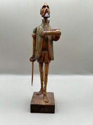 Don Quixote Hand Carved Wood Statue Made In Spain