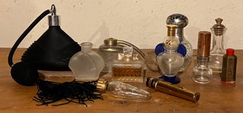 Perfume Bottles Vintage Assorted Lot Of 11 Pieces