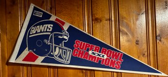 1986 New York Giants Super Bowl XXI Champions NFL Felt Pennant