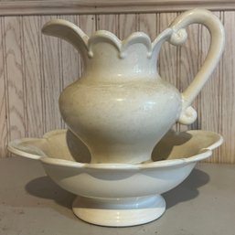 McCoy Pottery Water Pitcher & Bowl - 2 Pieces