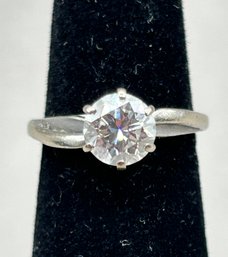 14k White Gold Diamond Ring, 2.6g