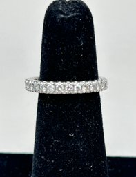 Pt950 Platinum Diamond Eternity Ring, Size 4.75, 4.8g