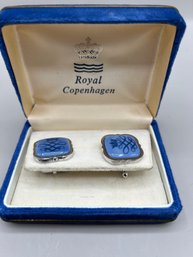 The Romance Of Royal Copenhagen Porcelain Cufflinks