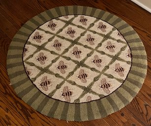 Round Bee Area Rug 3ft