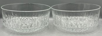 Arcoroc France Crystal Serving Bowls - 2 Pieces