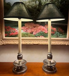 Candlestick Style Table Lamps - 2 Piece Lot