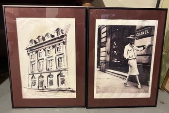 Vintage Chanel Framed Prints - 2 Piece Lot