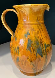 Ceramiche Virginia Marbleized Pitcher Made In Italy