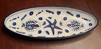 Tunisia Oval Cobalt Blue Serving Dish