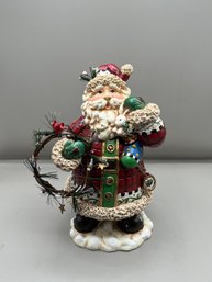 JC Penny Paper Pulp Mache Santa 9.5 In Box