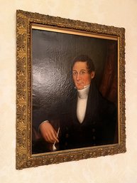 Early 19th Century American Portrait Framed Oil Painting