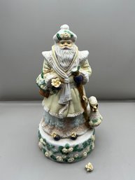 Victorian Santa Ceramic Music Box