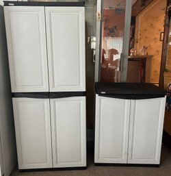 Keter Plastic Storage Cabinets - 2 Pieces