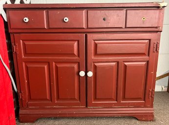 Solid Wood Red Cabinet