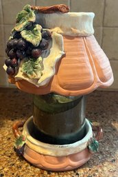 Grape Candle Jar Holder And Shade - 2 Piece Lot