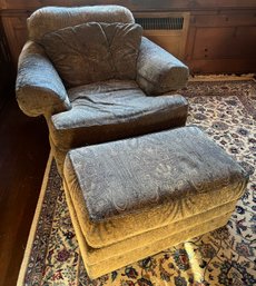 ABC Carpet & Home Fabric Oversized Chair & Ottoman
