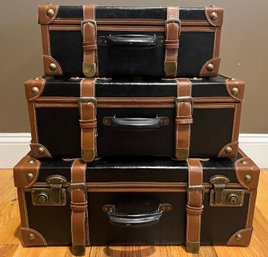 Retro Styled Storage Suitcase Decor - 3 Pieces