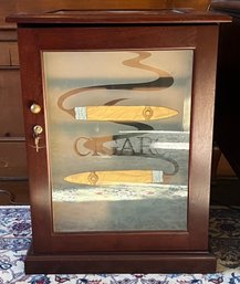 Cigar Humidor Cabinet With Etched Glass Door #FS-15024-1M