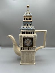 Kensington Pottery Big Ben Hand Painted Ceramic Teapot