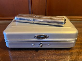 Cigar Classics The Diplomat Humidor Cigar Traveling Case & Sheffield England Silver Plated Cigar Case - 2 Pcs