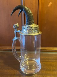 Horned Pewter Beer Glass