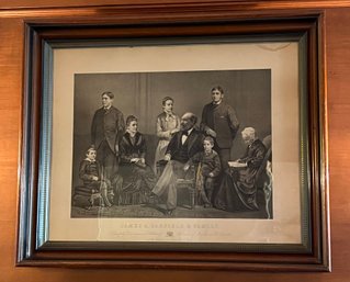 James Garfield & His Family Portrait Framed Print