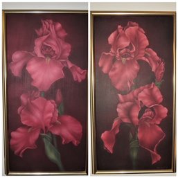 D. Birkbeck Iris Paintings, Signed & Framed/1983 - Set Of 2