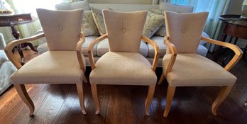 HBF Tan Upholstered Chairs - 3 Piece Lot