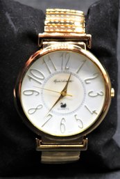 Gloria Vanderbilt Stretch Gold-tone Women's Watch, #1218 - In Original Box