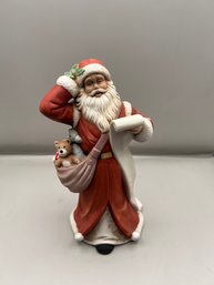 SFLAMBR Bisque Porcelain Musical Santa In Box