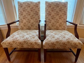 Ethan Allen Upholstered Arm Chairs - 2 Pieces