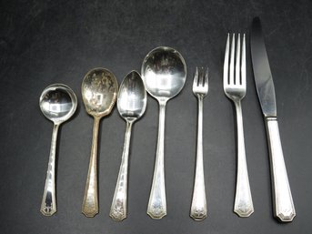 Silver Plated Flatware Set - 59 Pieces