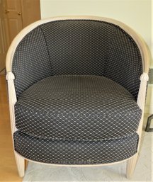 Casa Stradivari Fabric Barrel Arm Chair