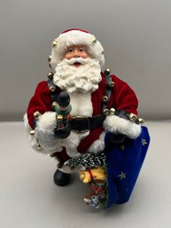 Macys Santa 11' Fabric Mache Standing Santa In Box