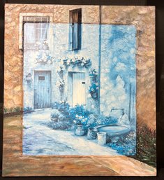 Duvall Doorways In Bordeaux Embellished Lithograph On Canvas Framed