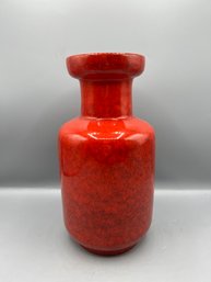 PV Red Ceramic Vase