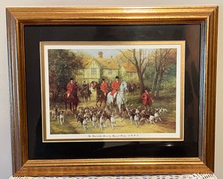 The Start At The Manor By Heywood Hardy, A. R. Framed Print