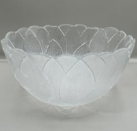 Large Textured Glass Serving Bowl