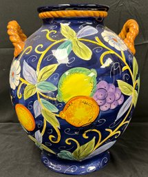 Villa Bellagio Hand Painted Ceramic Vase.