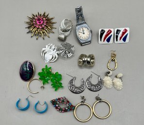 Colorful Mixed Lot Of Costume Jewelry, Assorted Lot